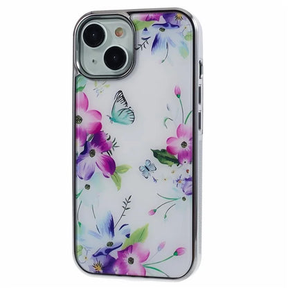 For iPhone 15 Case Electroplating IMD Anti-Drop PC+TPU Cell Phone Cover