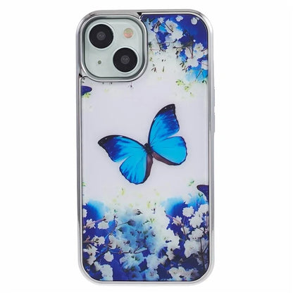 For iPhone 15 Case Electroplating IMD Anti-Drop PC+TPU Cell Phone Cover