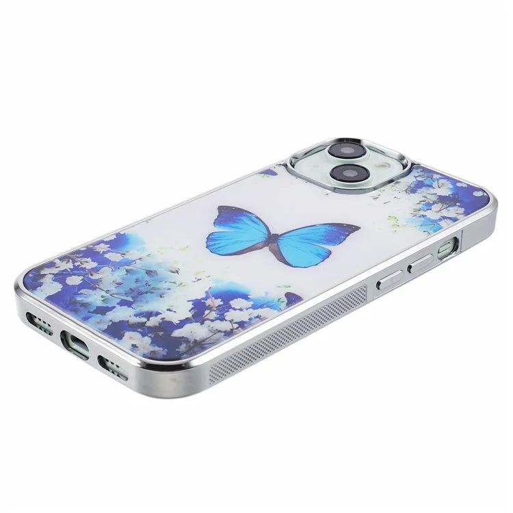 For iPhone 15 Case Electroplating IMD Anti-Drop PC+TPU Cell Phone Cover