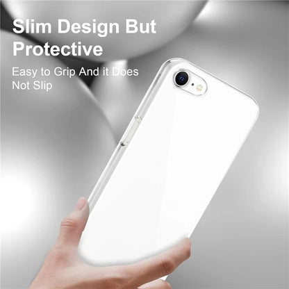 Clear TPU Phone Cover for iPhone 7 / 8 / SE (2020) / SE (2022) Case + 2PCS 2.5D Arc Tempered Glass Screen Protector