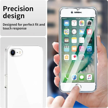 Clear TPU Phone Cover for iPhone 7 / 8 / SE (2020) / SE (2022) Case + 2PCS 2.5D Arc Tempered Glass Screen Protector
