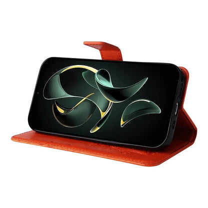 KT Imprinting Flower Series-2 For Xiaomi 13T / 13T Pro / Redmi K60 Ultra Cover Butterfly Imprint PU Leather Phone Case