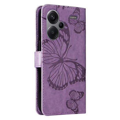 KT Imprinting Flower Series-2 For Xiaomi Redmi Note 13 Pro+ Case Butterfly Imprint Wallet Stand PU Leather Smart Phone Cover