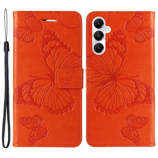 KT Imprinting Flower Series-2 for Samsung Galaxy A05s 4G Case PU Leather Wallet Stand Butterfly Imprint Phone Cover