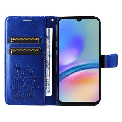 KT Imprinting Flower Series-2 KT Imprinting Flower Series-2 fSamsung Galaxy A05s 4G Case  PU Leather Wallet Stand Butterfly Imprint Phone Cover