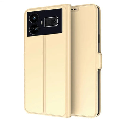 For Realme GT5 5G PU Leather Cover Side Magnetic Clasp Card Slot Phone Case
