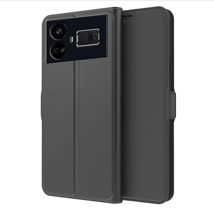 For Realme GT5 5G PU Leather Cover Side Magnetic Clasp Card Slot Phone Case