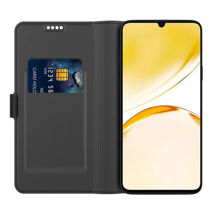 For Realme GT5 5G PU Leather Cover Side Magnetic Clasp Card Slot Phone Case