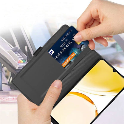For Realme GT5 5G PU Leather Cover Side Magnetic Clasp Card Slot Phone Case
