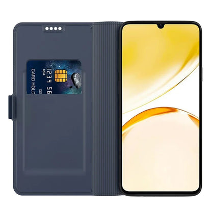 For Realme GT5 5G PU Leather Cover Side Magnetic Clasp Card Slot Phone Case