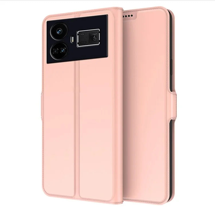 For Realme GT5 5G PU Leather Cover Side Magnetic Clasp Card Slot Phone Case