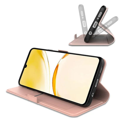 For Realme GT5 5G PU Leather Cover Side Magnetic Clasp Card Slot Phone Case