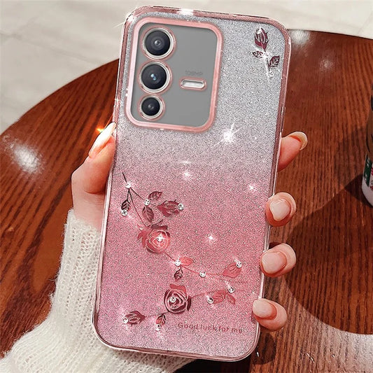 KADEM For vivo V23 5G / S12 Case Glitter TPU Gradient Phone Cover