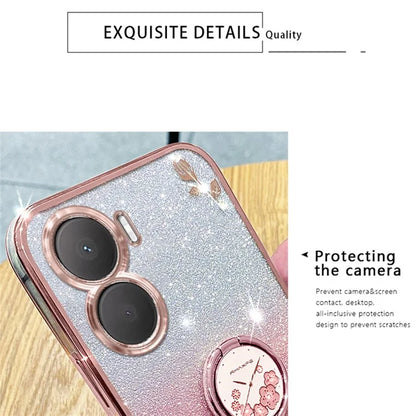 KADEM For vivo Y16 4G / Y56 5G / iQOO Z7i Case Flower Pattern Back Guard TPU Phone Cover