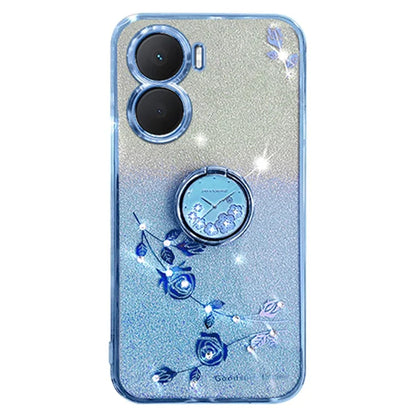 KADEM For vivo Y16 4G / Y56 5G / iQOO Z7i Case Flower Pattern Back Guard TPU Phone Cover