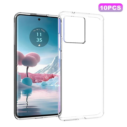 10Pcs  /  Pack For Motorola Edge 40 Neo 5G TPU Mobile Phone Cover Inner Watermark-Free Texture Case