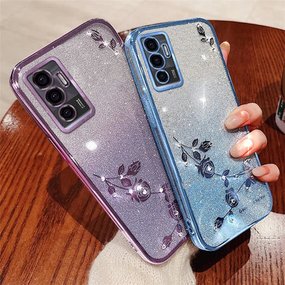 KADEM For vivo Y75 4G / S10e 5G / V23e 4G / 5G Case Gradient Glitter TPU Phone Cover