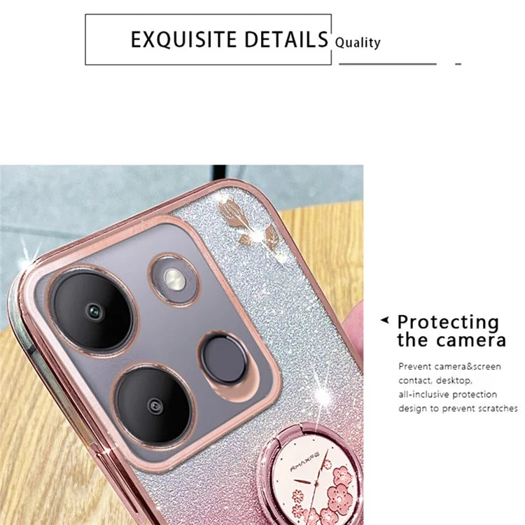 KADEM For Transsion Tecno Spark Go 2023 4G / Transsion Infinix Smart 7 4G Case Kickstand TPU Phone Back Cover