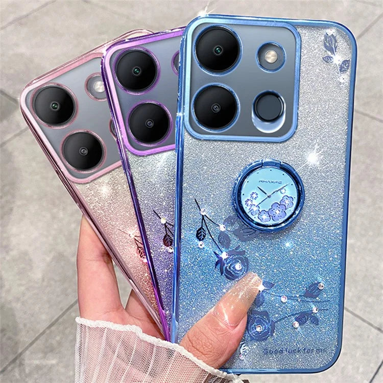 KADEM For Transsion Tecno Spark Go 2023 4G / Transsion Infinix Smart 7 4G Case Kickstand TPU Phone Back Cover
