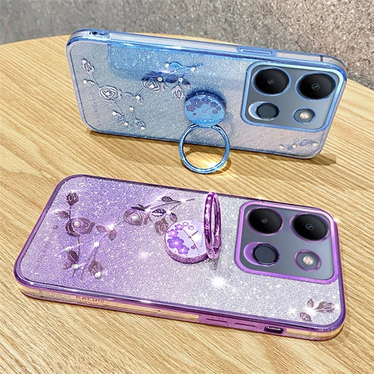 KADEM For Transsion Tecno Spark Go 2023 4G / Transsion Infinix Smart 7 4G Case Kickstand TPU Phone Back Cover