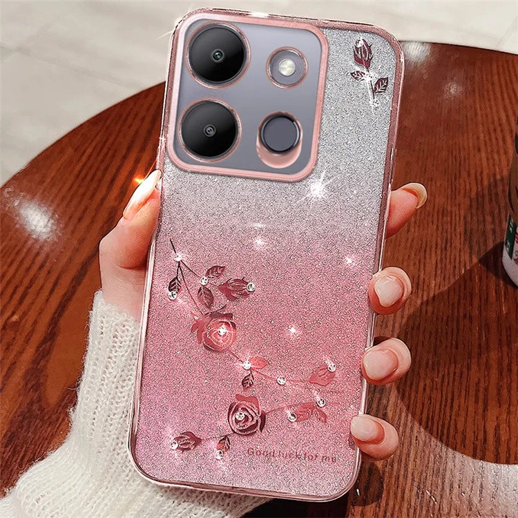 KADEM For Transsion Tecno Spark Go 2023 4G / Transsion Infinix Smart 7 4G Case TPU Gradient Glitter Phone Cover