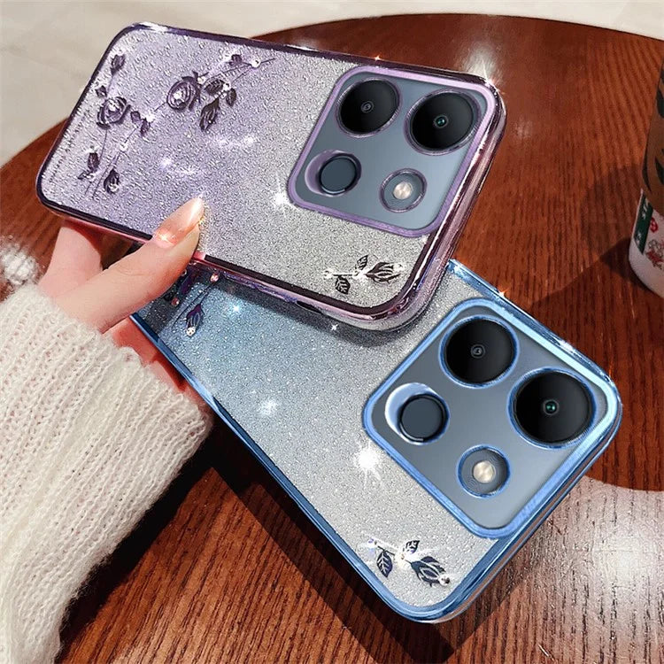 KADEM For Transsion Tecno Spark Go 2023 4G / Transsion Infinix Smart 7 4G Case TPU Gradient Glitter Phone Cover