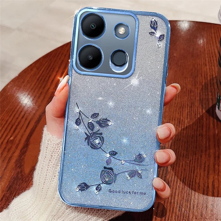 KADEM For Transsion Tecno Spark Go 2023 4G / Transsion Infinix Smart 7 4G Case TPU Gradient Glitter Phone Cover
