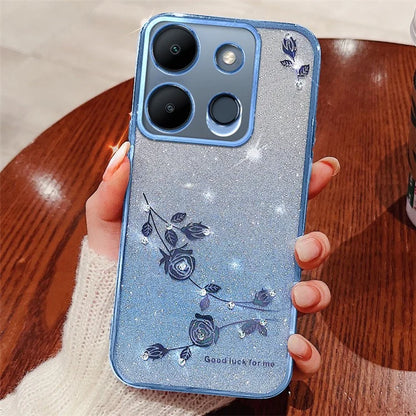 KADEM For Transsion Tecno Spark Go 2023 4G / Transsion Infinix Smart 7 4G Case TPU Gradient Glitter Phone Cover