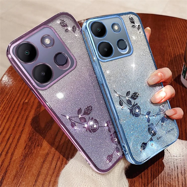 KADEM For Transsion Tecno Spark Go 2023 4G / Transsion Infinix Smart 7 4G Case TPU Gradient Glitter Phone Cover
