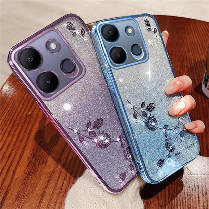 KADEM For Transsion Tecno Spark Go 2023 4G / Transsion Infinix Smart 7 4G Case TPU Gradient Glitter Phone Cover