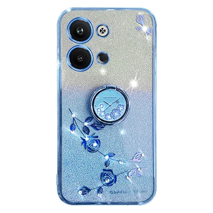KADEM For Transsion Infinix Note 30i 4G Case Anti-Scratch TPU Phone Shell with Ring Holder Kickstand