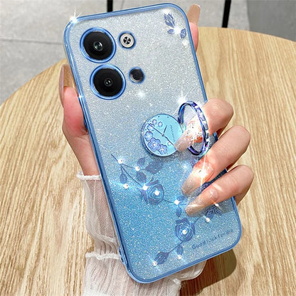 KADEM For Transsion Infinix Note 30i 4G Case Anti-Scratch TPU Phone Shell with Ring Holder Kickstand