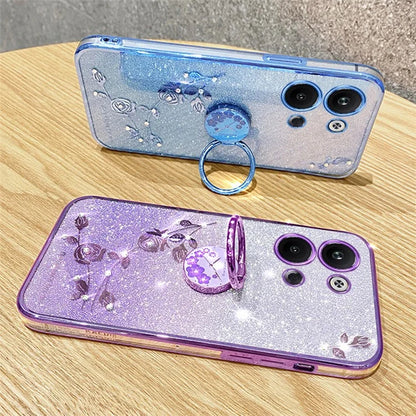 KADEM For Transsion Infinix Note 30i 4G Case Anti-Scratch TPU Phone Shell with Ring Holder Kickstand