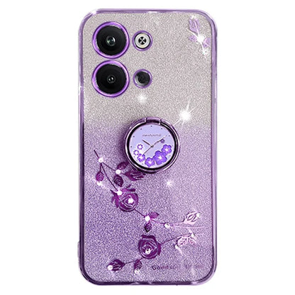 KADEM For Transsion Infinix Note 30i 4G Case Anti-Scratch TPU Phone Shell with Ring Holder Kickstand