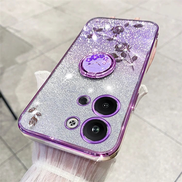 KADEM For Transsion Infinix Note 30 VIP 5G Phone Case Glitter Powder TPU Kickstand Phone Cover