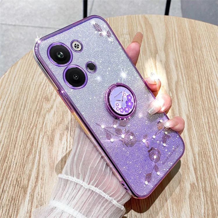 KADEM For Transsion Infinix Note 30 VIP 5G Phone Case Glitter Powder TPU Kickstand Phone Cover