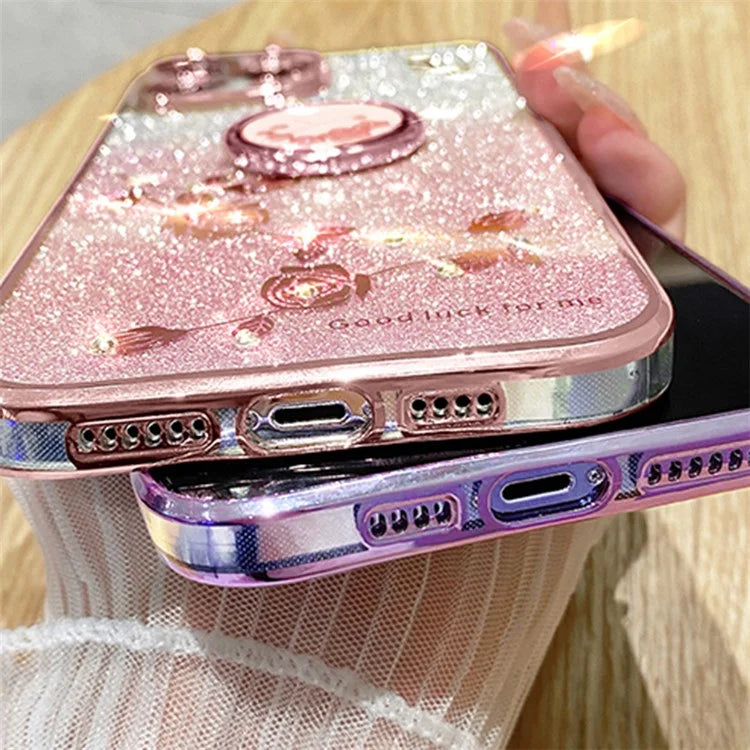 KADEM For Transsion Infinix Note 30 VIP 5G Phone Case Glitter Powder TPU Kickstand Phone Cover