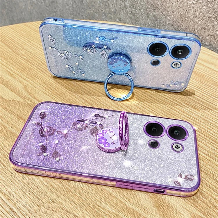 KADEM For Transsion Infinix Note 30 VIP 5G Phone Case Glitter Powder TPU Kickstand Phone Cover