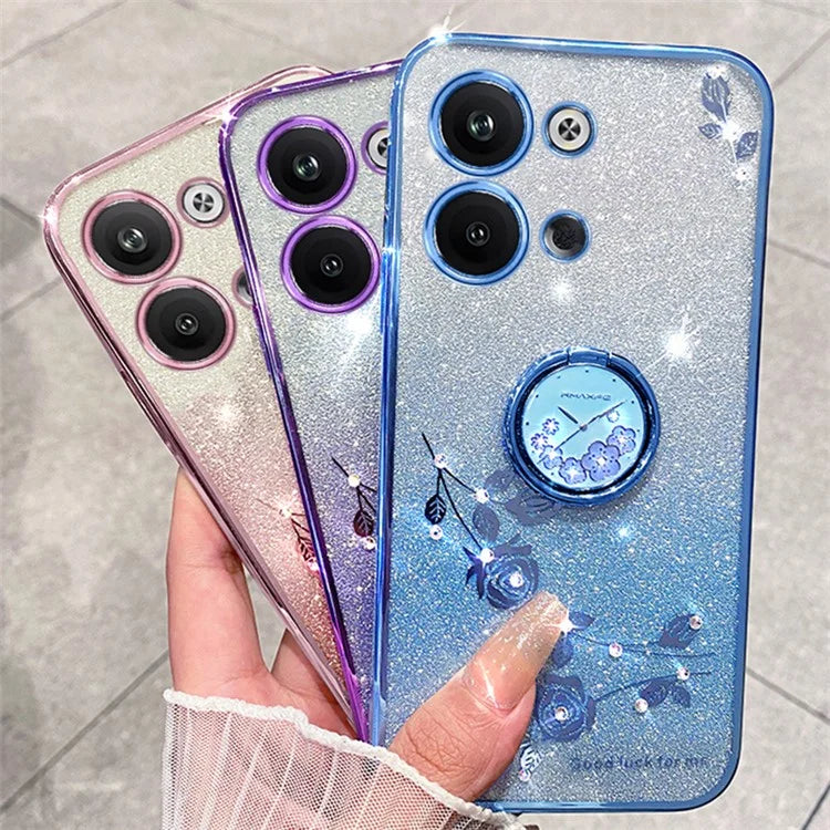 KADEM For Transsion Infinix Note 30 VIP 5G Phone Case Glitter Powder TPU Kickstand Phone Cover