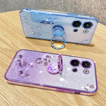 KADEM For Transsion Infinix Note 30 VIP 5G Phone Case Glitter Powder TPU Kickstand Phone Cover