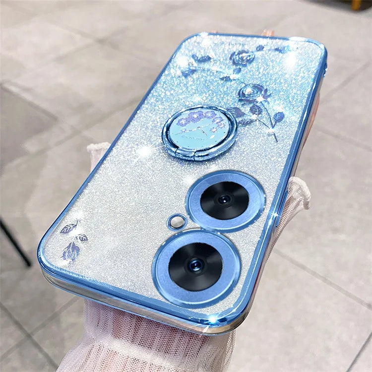 KADEM For Transsion Tecno Camon 19 Neo 4G Case Glitter TPU Ring Kickstand Phone Cover