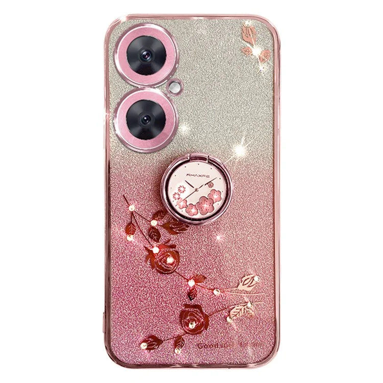 KADEM For Transsion Tecno Camon 19 Neo 4G Case Glitter TPU Ring Kickstand Phone Cover