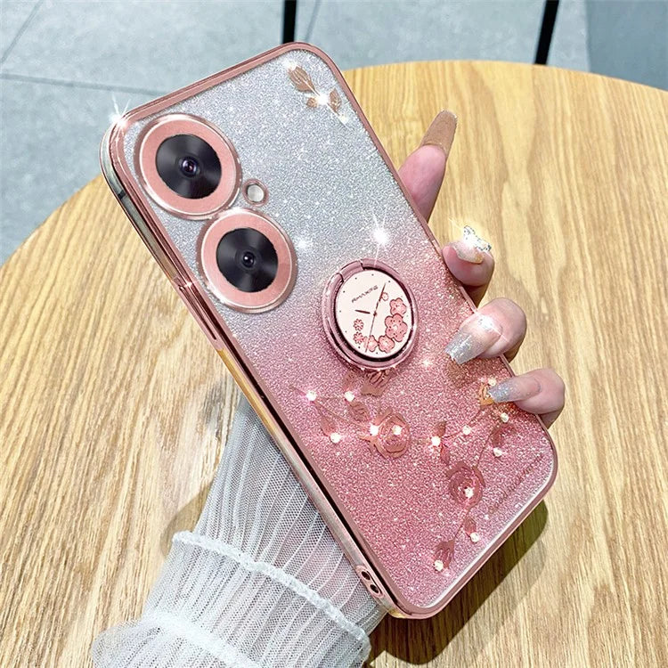 KADEM For Transsion Tecno Camon 19 Neo 4G Case Glitter TPU Ring Kickstand Phone Cover