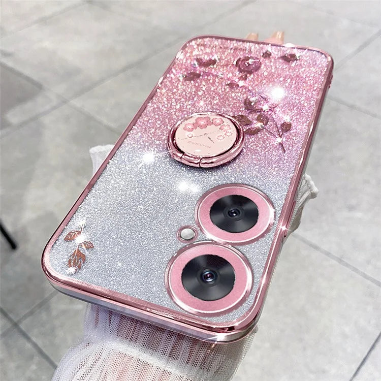 KADEM For Transsion Tecno Camon 19 Neo 4G Case Glitter TPU Ring Kickstand Phone Cover