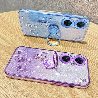 KADEM For Transsion Tecno Camon 19 Neo 4G Case Glitter TPU Ring Kickstand Phone Cover