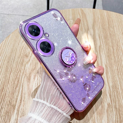 KADEM For Transsion Tecno Camon 19 Neo 4G Case Glitter TPU Ring Kickstand Phone Cover