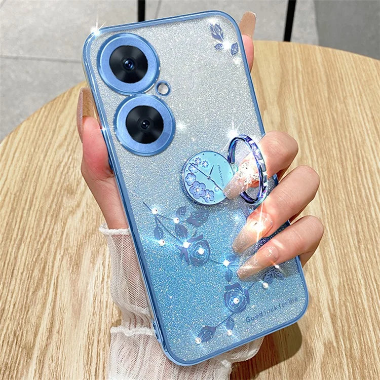 KADEM For Transsion Tecno Camon 19 Neo 4G Case Glitter TPU Ring Kickstand Phone Cover