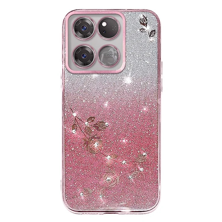 KADEM For OnePlus Ace Racing 5G Case Glitter Phone TPU Drop-proof Cover with Strap