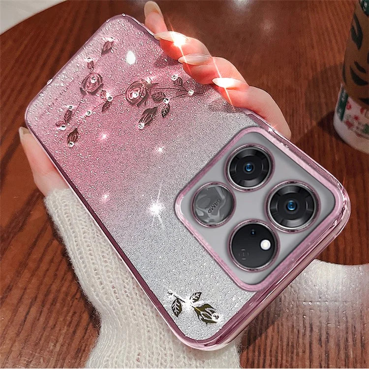KADEM For OnePlus Ace Racing 5G Case Glitter Phone TPU Drop-proof Cover with Strap