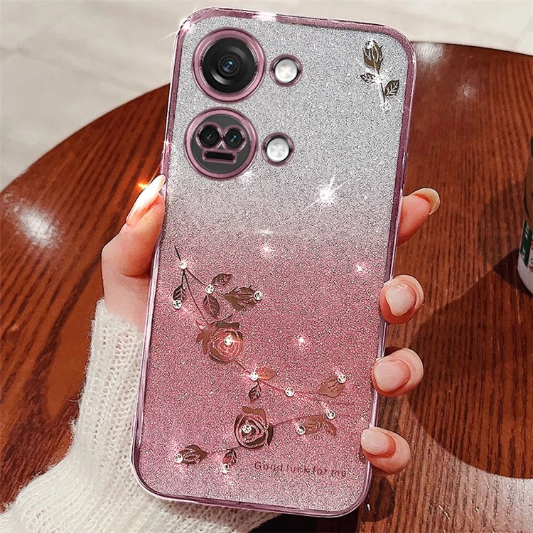 KADEM For OnePlus Ace 2V / Nord 3 5G Shockproof Phone Cover Case Flower Decor Shell